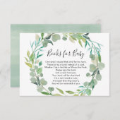 Greenery book request books for baby informatiekaartje (Voorkant / Achterkant)