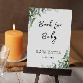 Greenery Book voor Baby Sign, Baby shower Kaart
