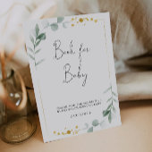 Greenery Book voor Baby Sign, Baby shower Kaart