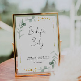 Greenery Book voor Baby Sign, Baby shower Kaart