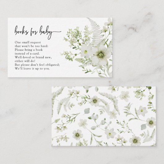 Greenery Books for Baby Informatiekaartje (Voorkant / Achterkant)