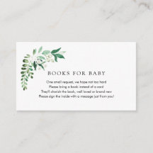 Greenery Books voor Baby-invoegkaart