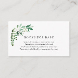 Greenery Books voor Baby-invoegkaart Informatiekaartje