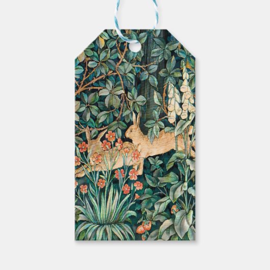 "Greenery" - Boombloem & Konijn Cadeaulabel (Voorkant)