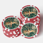  "Greenery" - Boombloem & Konijn Poker Chips (Opstapeling)