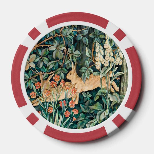  "Greenery" - Boombloem & Konijn Poker Chips (Achterkant)