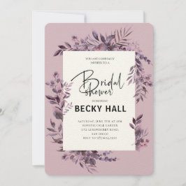 Greenery Border Bridal Shower Invitation Kaart