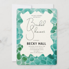 Greenery Border Bridal Shower Invitation Kaart