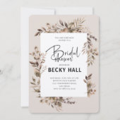 Greenery Border Bruids Douche Uitnodiging (Voorkant)