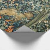 GREENERY, BOSBOUWDIEREN, fazant, vossen, groene bl Cadeaupapier (Hoek)