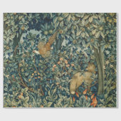 GREENERY, BOSBOUWDIEREN, fazant, vossen, groene bl Cadeaupapier (Vlak)