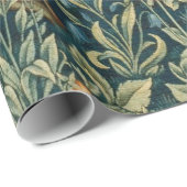 GREENERY, BOSBOUWDIEREN, fazant, vossen, groene bl Cadeaupapier (Rol Hoek)