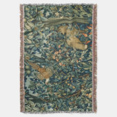 GREENERY, BOSBOUWDIEREN, fazant, vossen, groene bl Deken (Voorkant Verticaal)