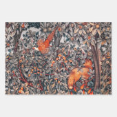 GREENERY, BOSBOUWDIEREN, fazant, vossen, groene bl Inpakpapier Vel (Voorkant 2)