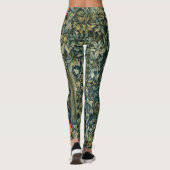 GREENERY, BOSBOUWDIEREN, fazant, vossen, groene bl Leggings (Achterkant)