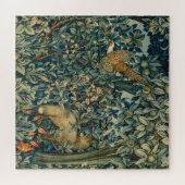 GREENERY, BOSBOUWDIEREN, fazant, vossen, groene bl Legpuzzel (Horizontaal)