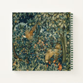 GREENERY, BOSBOUWDIEREN, fazant, vossen, groene bl Notitieboek (Achterkant)