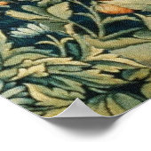 GREENERY, BOSBOUWDIEREN, fazant, vossen, groene bl Poster (Hoek)