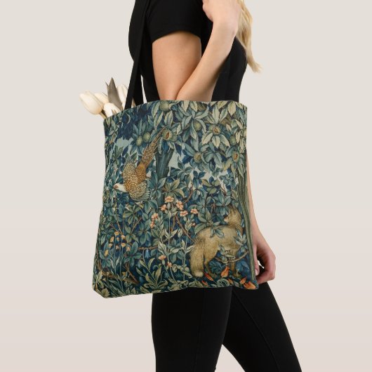 GREENERY, BOSBOUWDIEREN, fazant, vossen, groene bl Tote Bag (Dichtbij)