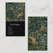 GREENERY, BOSBOUWDIEREN, fazant, vossen, groene bl Visitekaartje (Voorkant / Achterkant)