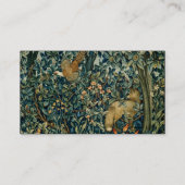 GREENERY, BOSBOUWDIEREN, fazant, vossen, groene bl Visitekaartje (Achterkant)