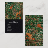 GREENERY, BOSBOUWDIEREN, fazant, vossen, groene bl Visitekaartje (Voorkant / Achterkant)