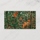 GREENERY, BOSBOUWDIEREN, fazant, vossen, groene bl Visitekaartje (Achterkant)