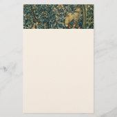 GREENERY,BOSBOUWDIEREN Fox,fazant,groene bloemen Briefpapier (Achterkant)