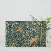 GREENERY,BOSBOUWDIEREN Fox,fazant,groene bloemen Briefpapier (Staand voorkant)