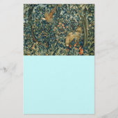 GREENERY,BOSBOUWDIEREN Fox,fazant,groene bloemen Briefpapier (Voorkant)