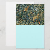 GREENERY,BOSBOUWDIEREN Fox,fazant,groene bloemen Briefpapier (Voorkant / Achterkant)