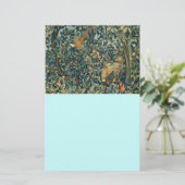 GREENERY,BOSBOUWDIEREN Fox,fazant,groene bloemen Briefpapier (Staand voorkant)