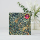 GREENERY,BOSBOUWDIEREN Fox,fazant,groene bloemen Kaart (Staand voorkant)