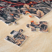 GREENERY, BOSSTE DIEREN, fazant, rode vos, bladere Legpuzzel (Zijkant)