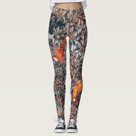 GREENERY, BOSSTE DIEREN, fazant, rode vos, Florenz Leggings