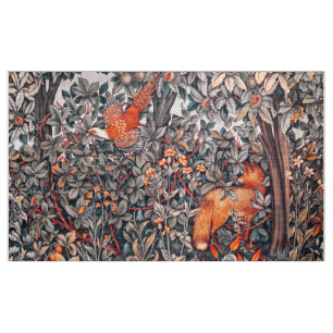 GREENERY, BOSSTE DIEREN, fazant, rode vos, Florenz Stof