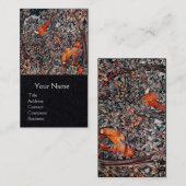 GREENERY, BOSSTE DIEREN, fazant, rode vos, Florenz Visitekaartje (Voorkant / Achterkant)