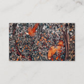 GREENERY, BOSSTE DIEREN, fazant, rode vos, Florenz Visitekaartje (Achterkant)