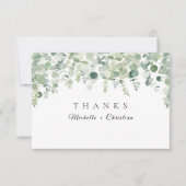 Greenery Botanic Eucaliptus Weddenschap Hartelijk Bedankkaart (Voorkant)