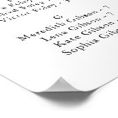 Greenery Botanical Alfabetical Seating Chart Poster (Hoek)