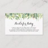 Greenery Botanical Baby shower Boekaanvraag Informatiekaartje (Voorkant)