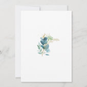 Greenery Botanical Baby shower Invitation Boy Kaart (Achterkant)