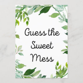 Greenery Botanical Baby shower Sign 5x7" Grootte Kaart