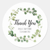 Greenery Botanical Bedankt Sticker (Voorkant)