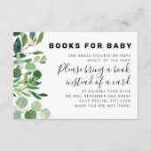 Greenery Botanical Book Aanvraag voor Baby shower Informatiekaartje (Voorkant)