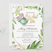 Greenery Botanical Bridal Tea Party Kaart (Voorkant)