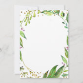 Greenery Botanical Bridal Tea Party Kaart (Achterkant)