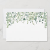 Greenery Botanical Eucaliptus Vrijgezellenfeest Kaart (Achterkant)