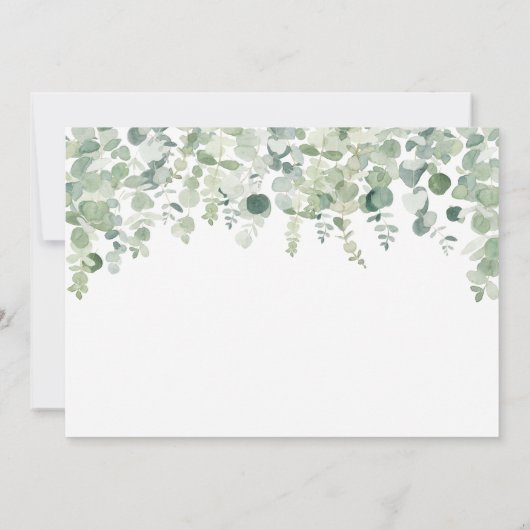 Greenery Botanical Eucaliptus Vrijgezellenfeest   Kaart (Achterkant)