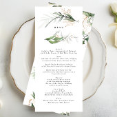 Greenery Botanical Eucalyptus Modern Sage Menu